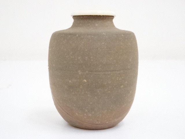 備前焼 竹内靖之 作 備前茶入 仕覆 国司間道 茶道具 共箱 栞 茶入 新品 道具 ] - 道具 備前焼 竹内靖之造 茶入（共箱） □z | ネット